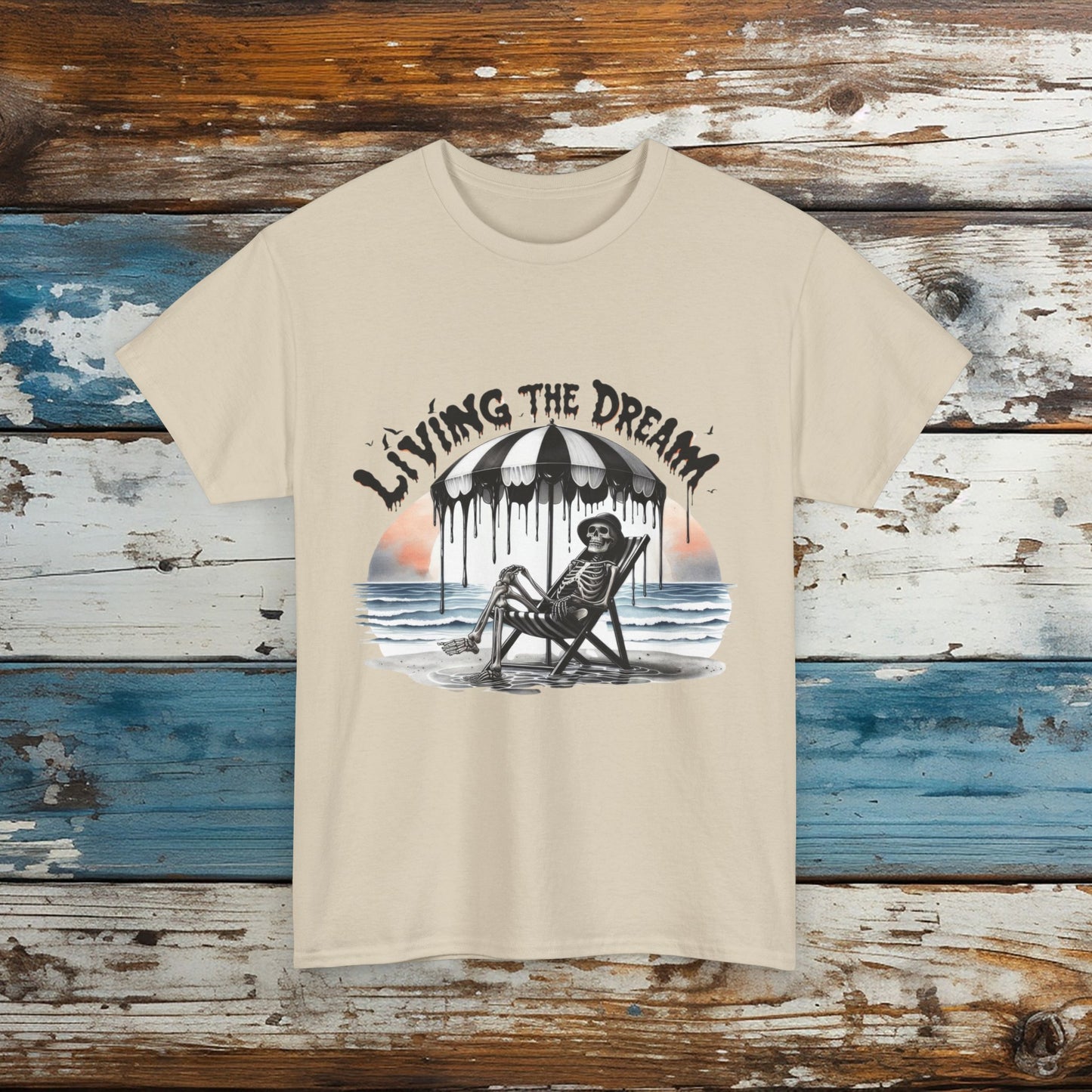 Livin' the dream skull comfort colors graphic tee | retro | boho hippie aesthetic