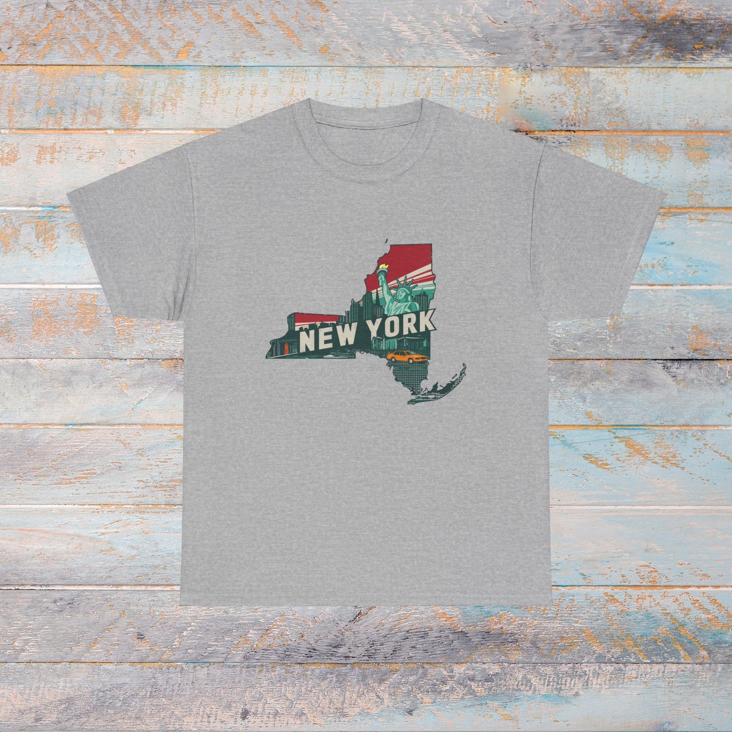 New York State T-Shirt Perfect NY Love or Souvenir Tee Unisex Cotton Tee