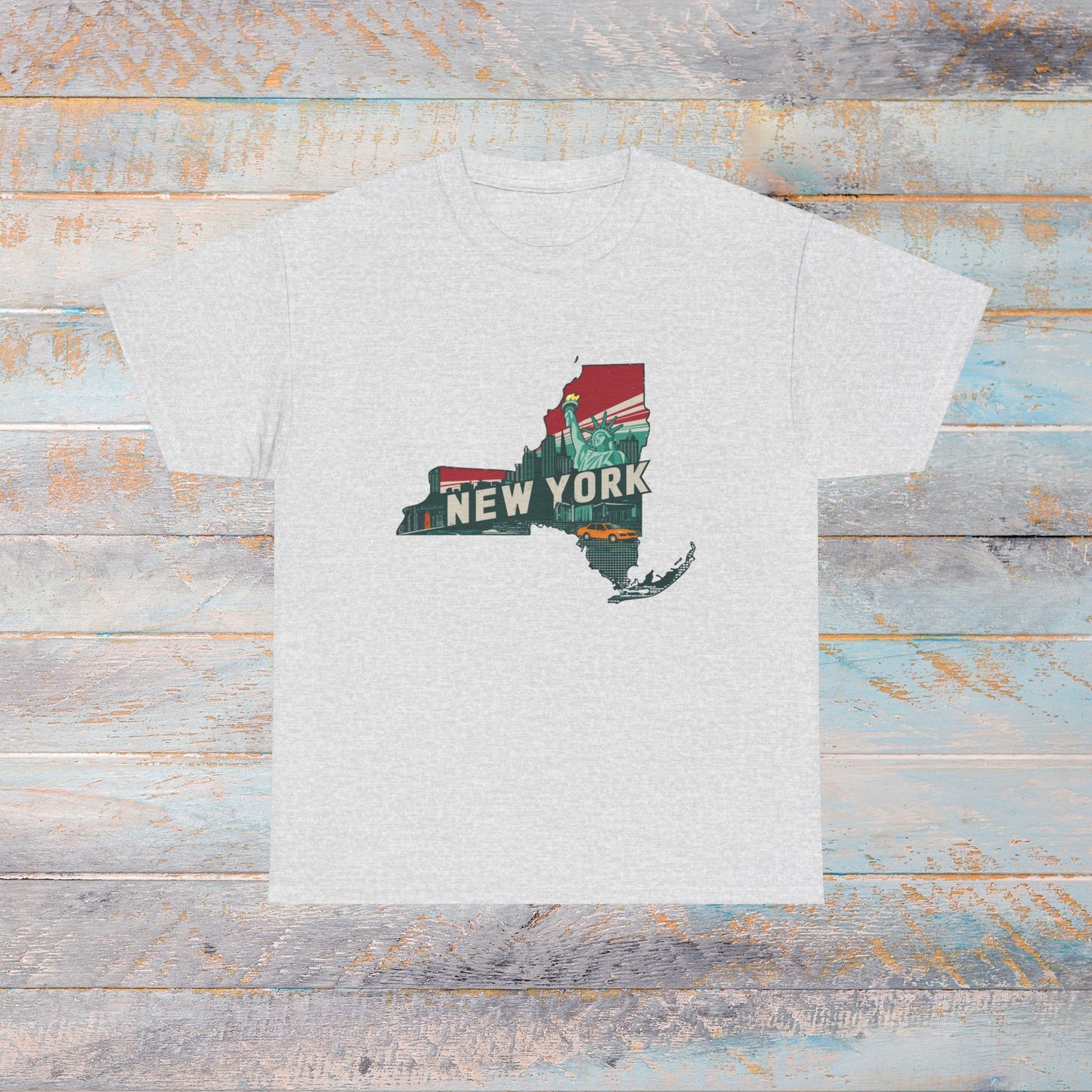 New York State T-Shirt Perfect NY Love or Souvenir Tee Unisex Cotton Tee