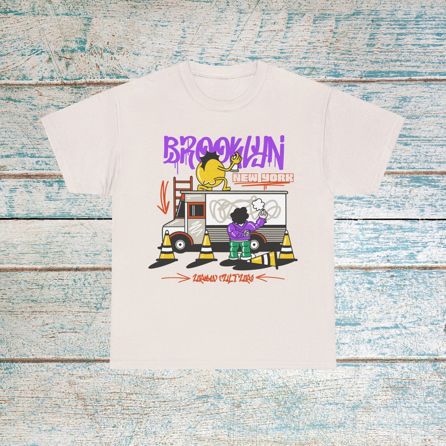 Brooklyn New York Graffiti T-Shirt Multi-Color Options Unisex Cotton Tee New York