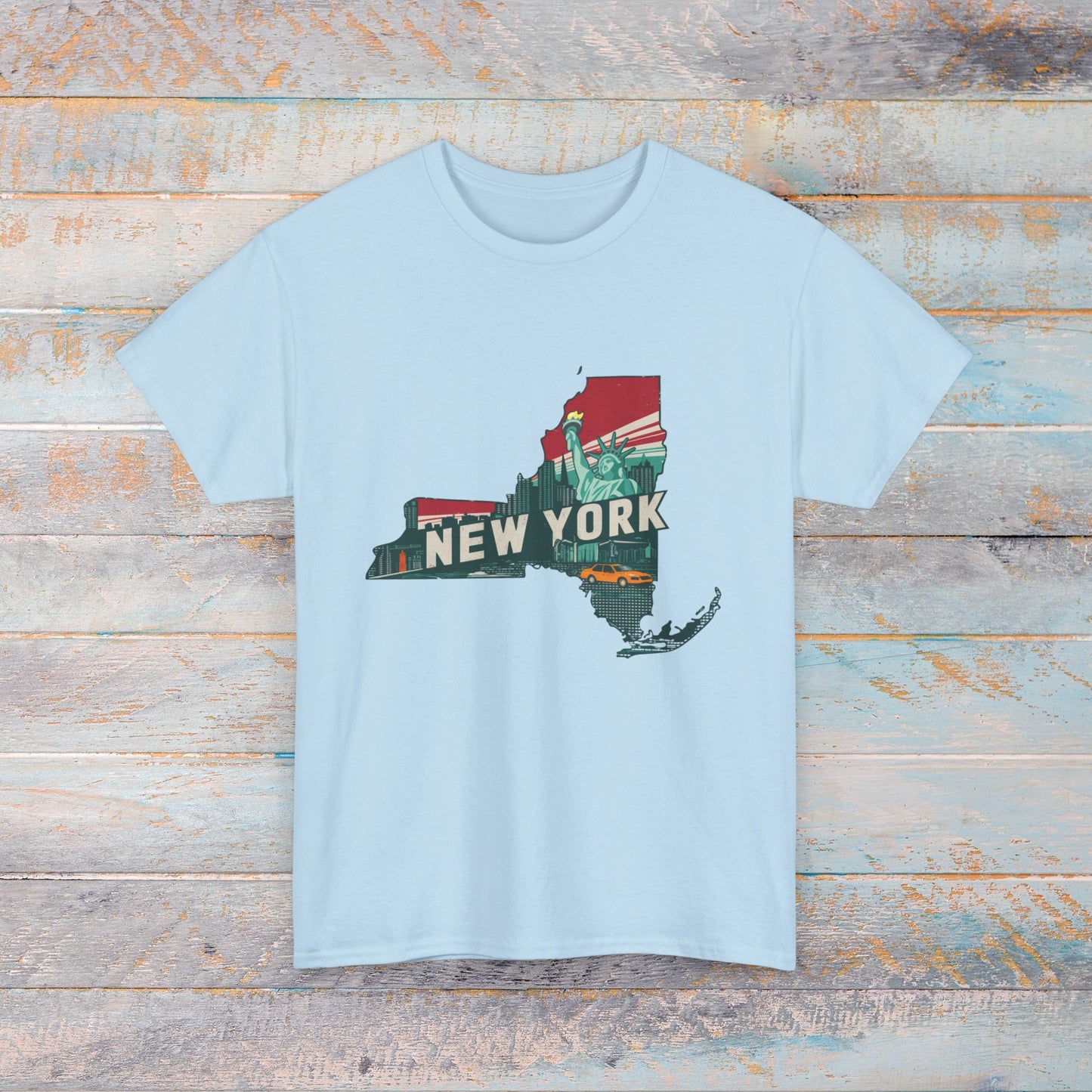 New York State T-Shirt Perfect NY Love or Souvenir Tee Unisex Cotton Tee