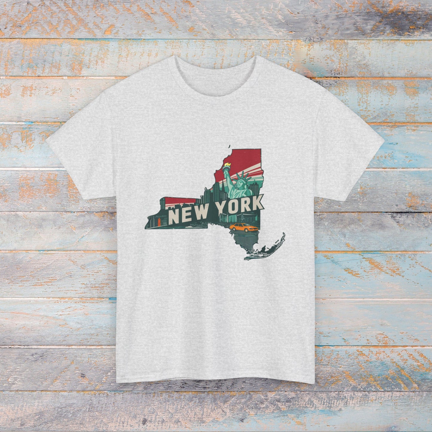 New York State T-Shirt Perfect NY Love or Souvenir Tee Unisex Cotton Tee