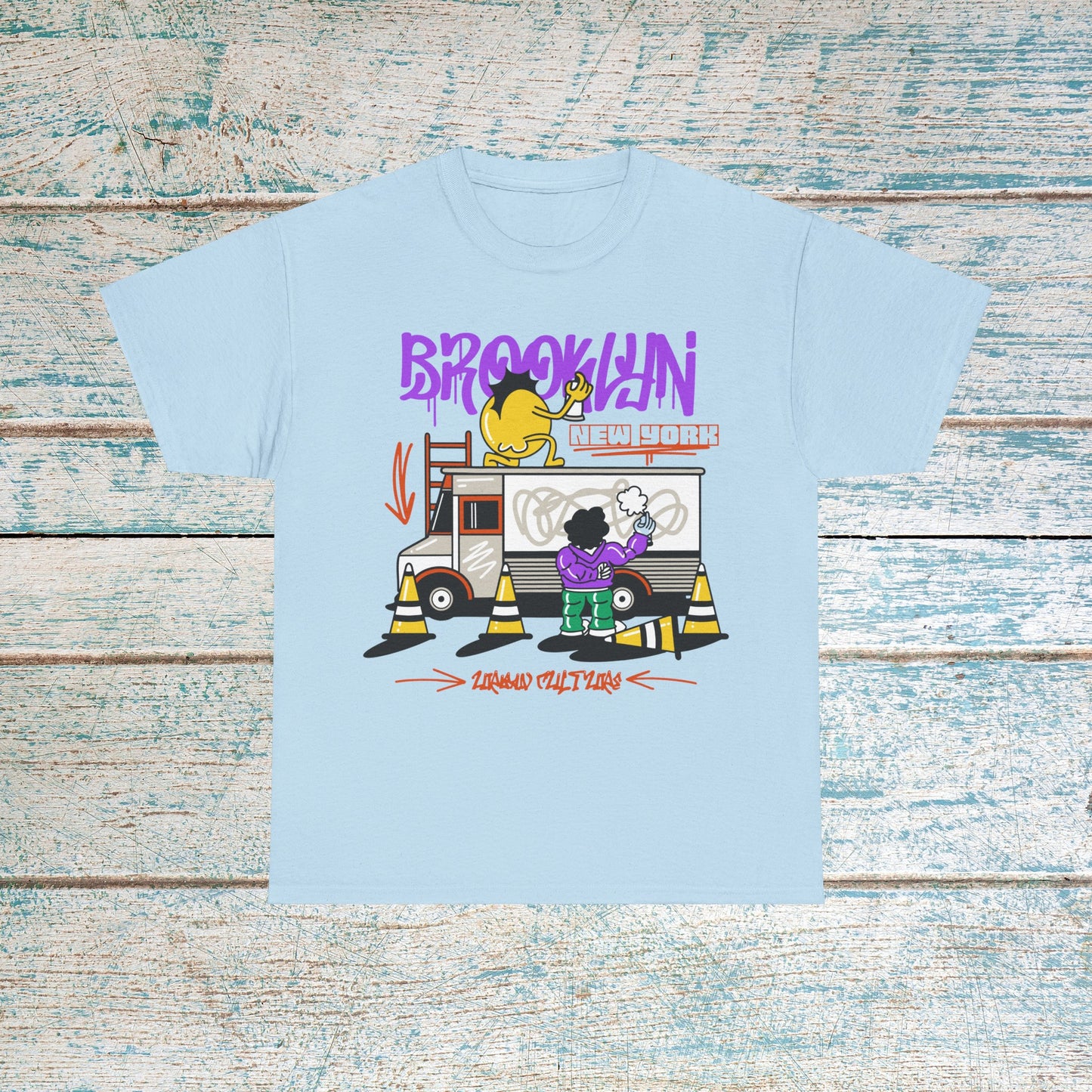 Brooklyn New York Graffiti T-Shirt Multi-Color Options Unisex Cotton Tee New York