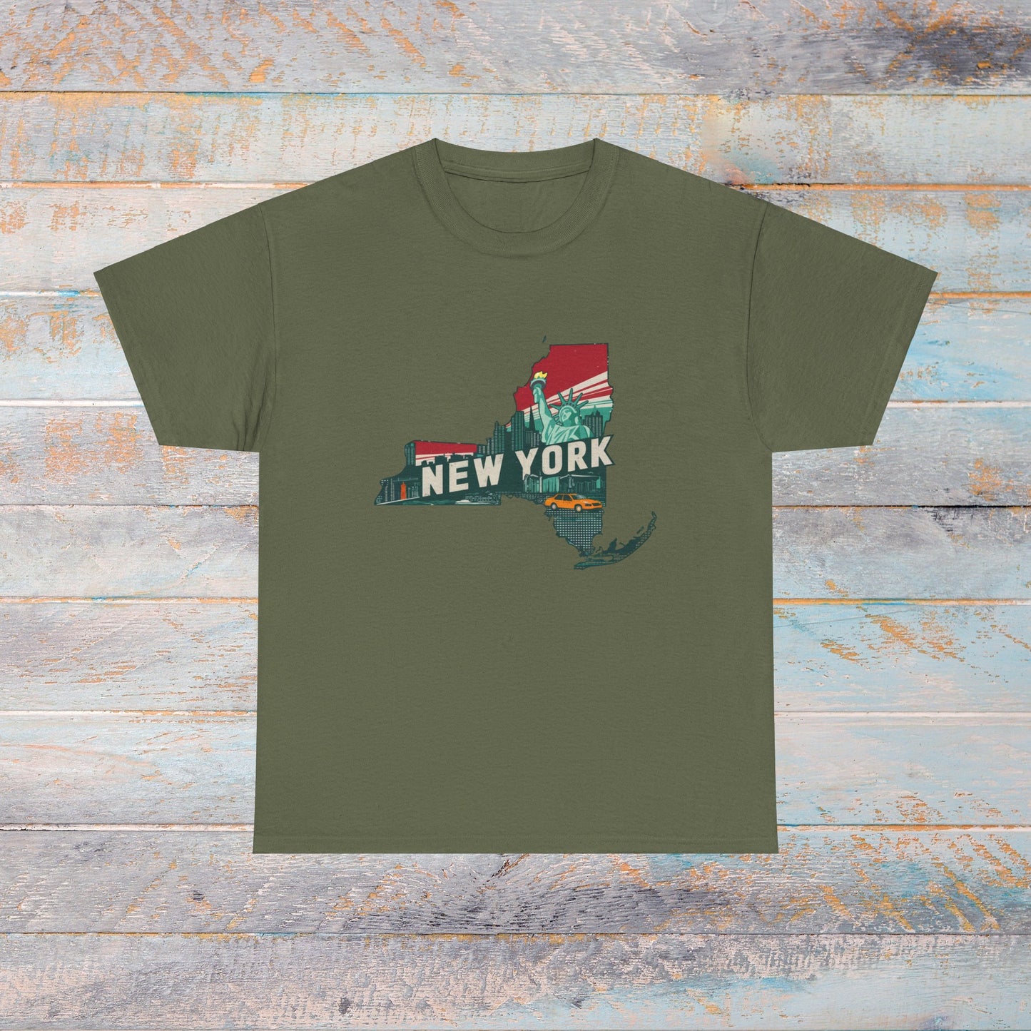 New York State T-Shirt Perfect NY Love or Souvenir Tee Unisex Cotton Tee