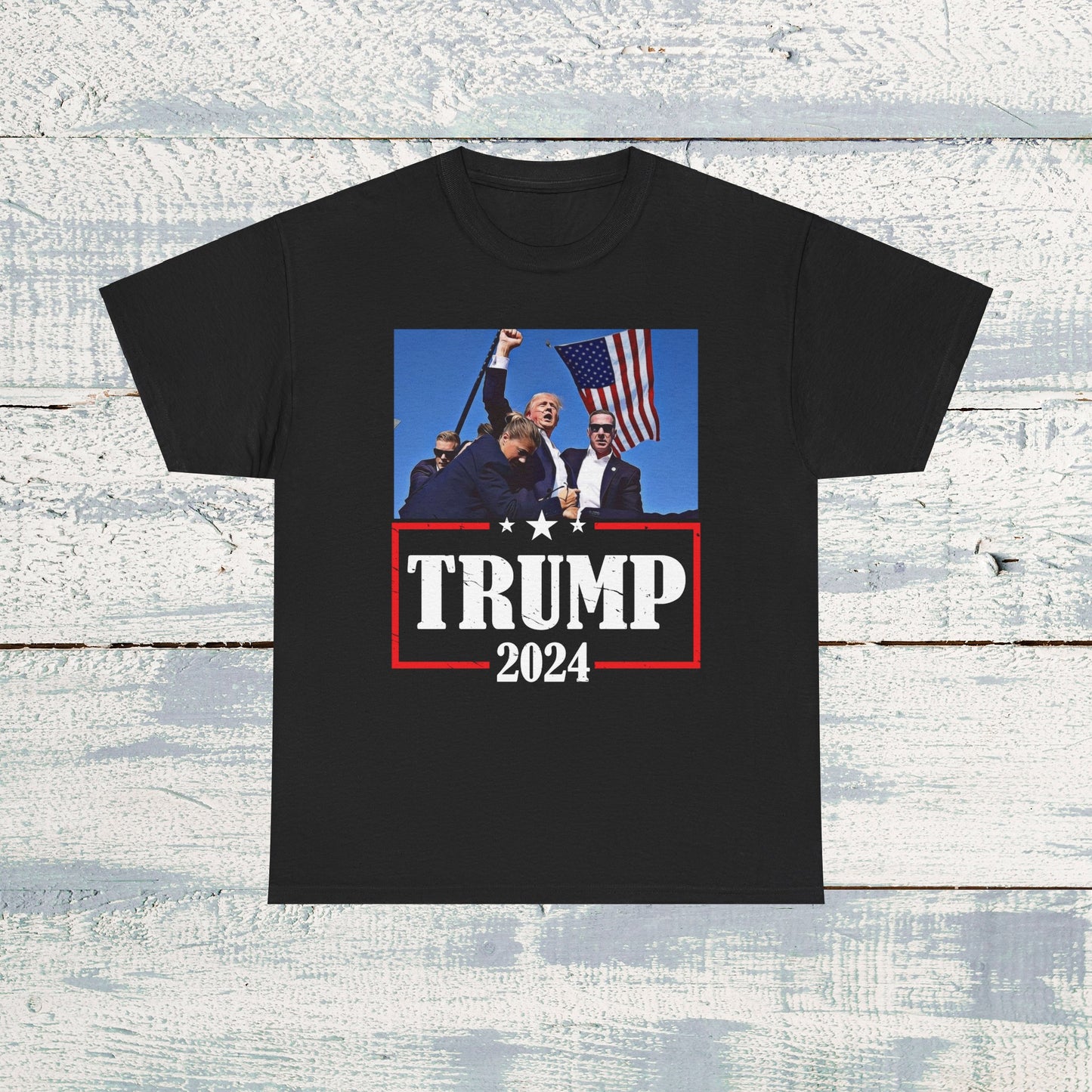 Donald Trump Rally T-Shirt | Trump Shot Tee | Election Shirts | Political Apparel | Republican Merchandise | God Bless America