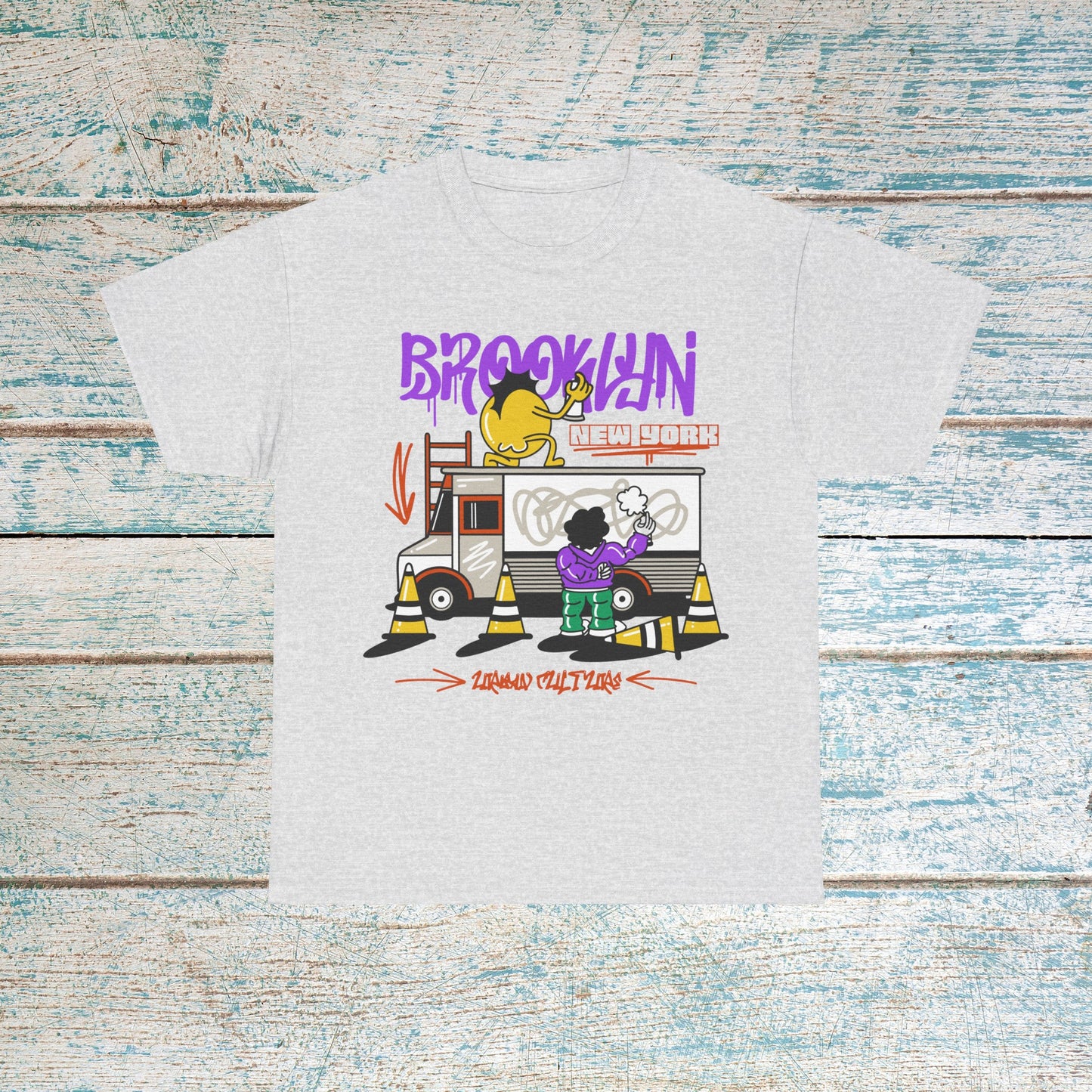 Brooklyn New York Graffiti T-Shirt Multi-Color Options Unisex Cotton Tee New York