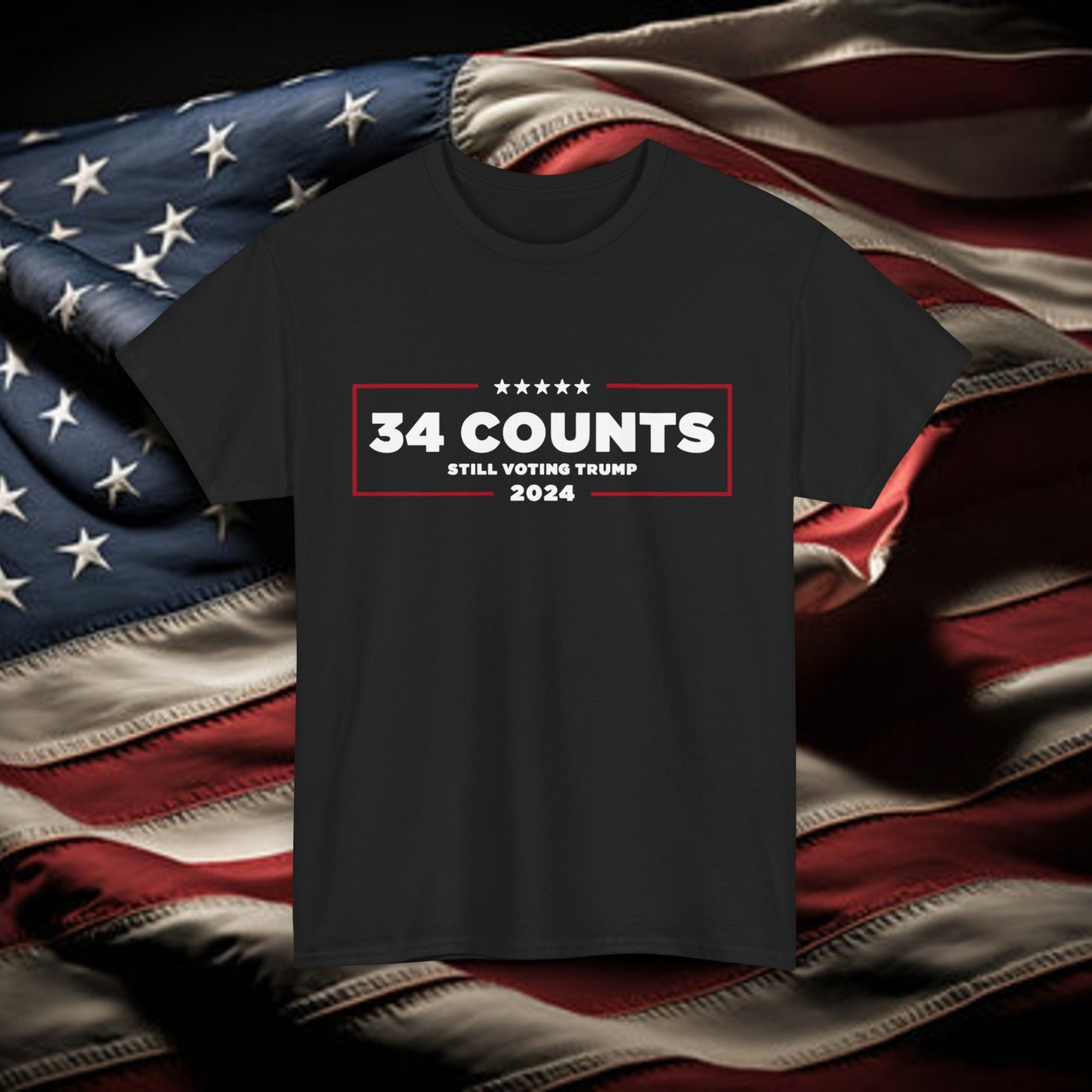 34 Counts Still Voting For Donald Trump Shirt, Trump Conviction Shirt, Guilty On All Counts Shirt Maga