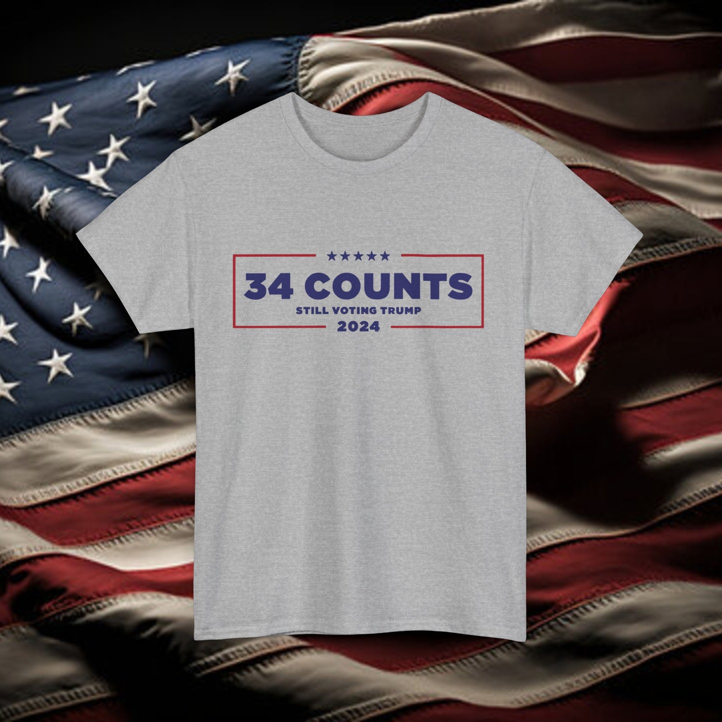 34 Counts Still Voting For Donald Trump Shirt, Trump Conviction Shirt, Guilty On All Counts Shirt Maga