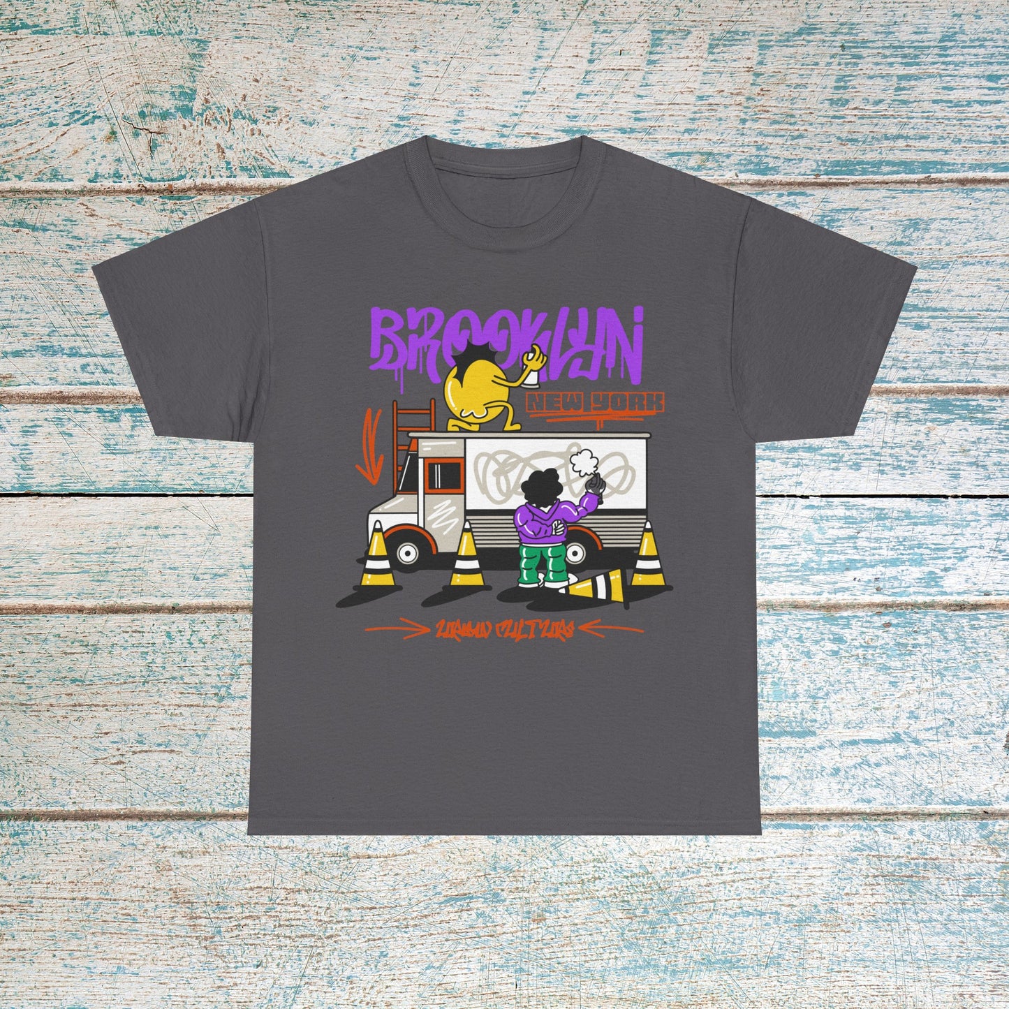 Brooklyn New York Graffiti T-Shirt Multi-Color Options Unisex Cotton Tee New York